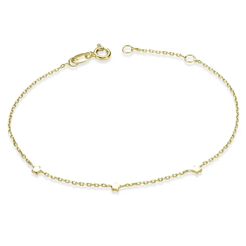 MATERIA Stern Armband Damen aus 925 Silber vergoldet - Armband aus hochwertigem 925 Silber, perfekt für besondere Anlässe. Mit eleganter Sternen-Kette CO-30 kombinierbar. Lieferung in stilvoller Schmuckbox.