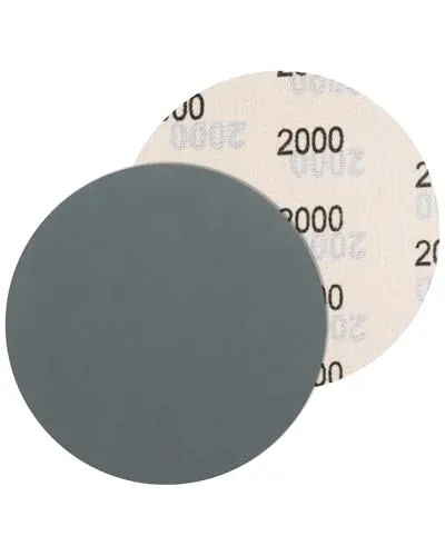 Produktbild Bolatus 5 Stück Schleifpapier 125mm Klett, Körnung 2000 Nasse Trockene Schleifscheiben Rund Exzenterschleifer Schleifblätter für Auto Metall Holz