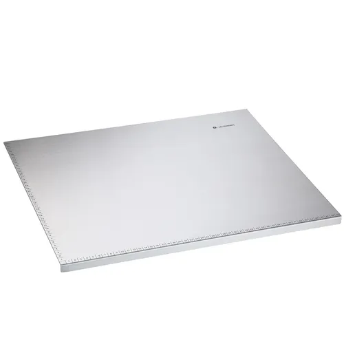 ZASSENHAUS Edelstahl Herdabdeckplatte 50 x 40 cm - Küchenzubehör: Hygienische, antibakterielle Arbeitsplatte aus rostfreiem Edelstahl mit praktischer Skala und Abschlagkante für sicheren Halt – ideal für empfindliche Lebensmittel und vielseitige Küchenanwendungen.