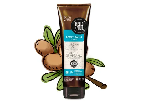 P-Beauty Cosmetic Accessories Körpercreme Body Balm Körper Balsam Feuchtigkeitspflege mit Arganöl Hello Nature, 1-tlg., Hautpflege, Körpercreme, Body Balm, Hello Nature