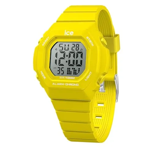 Ice-Watch ICE digit ultra Yellow - Trendige Gelbe Jungen-/Unisexuhr - Armbanduhren für Jungen - Leichte Plastikarmbanduhr in auffälligem Gelb, ideal für aktive Kids und ein echter Hingucker!