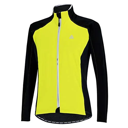 Airtracks Herren Thermo Winter Fahrradjacke Comfort Line - Schwarz Neon XL - Radsport-Jacke für Herren, atmungsaktiv und wasserdicht mit reflektierenden Elementen für Sicherheit bei Dunkelheit. Ideal für kalte Tage beim Radfahren.