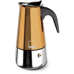 IBILI Moca Cupra Espressomaschine - 10 Tassen, Edelstahl, induktionsgeeignet - Espressokocher aus Edelstahl 18/10, geeignet für alle Herdarten, inklusive Induktion. Mit 460 ml Fassungsvermögen für 10 Tassen, ideal für ein authentisches Kaffeeerlebnis.