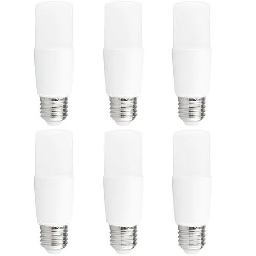 LED Leuchtmittel Röhre Stick T37 10W  75W E27 matt 1100lm kaltweiß 6500K Tageslicht 6 x