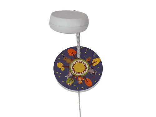 Niermann LED Wandleuchte mit Flexarm für Kinder - Praktische Wandlampe im Wald-Design mit flexiblem Arm für gezieltes Licht. Ideal als Leselampe oder Nachttischlampe im Kinderzimmer. Inkl. GX53 Leuchtmittel für warmes Licht und einfache Montage.
