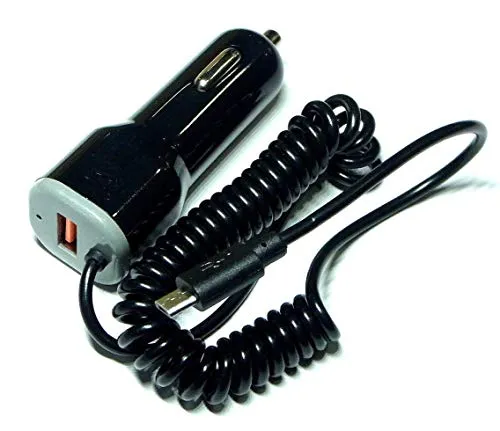handywest KFZ Micro USB 2,4A Ladegerät Ladekabel Spiral 1m 12V 24V inkl USB PKW LKW Auto
