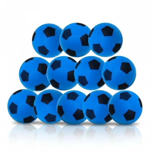 alldoro 68739 Schaumstoffball 12er Set Blau, Ø 20 cm, extra weiche Softbälle, Fußball für Kinder ab 0 Jahren, leise & leicht, Ball für Indoor & Outdoor