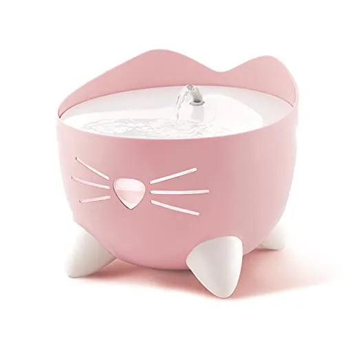 catit Pixi Fountain pink - Eleganter Trinkbrunnen für Katzen, hochwertiges Design und niedliche Optik für stilbewusste Katzenbesitzer