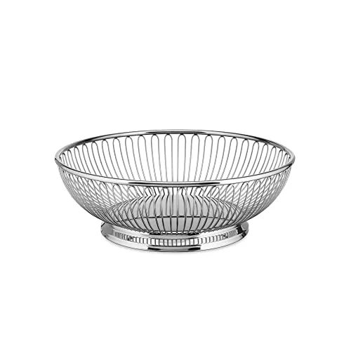 Alessi Drahtkorb, rund 24cm in silber von Alessi