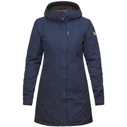 Fjällräven Damen Kiruna Parka - Blau (Dark Navy 555) - Funktionsjacke aus strapazierfähigem G-1000 Original Material, wasserbeständig und mit G-loft Supreme Füllung für optimale Wärme, auch bei Nässe.
