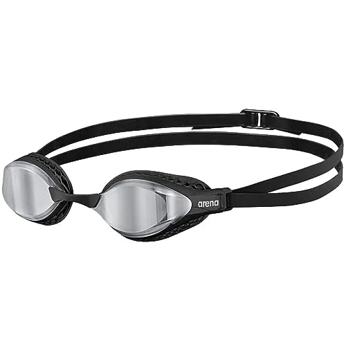 ARENA Unisex Wettkampf Schwimmbrille Airspeed Mirror - Schwimmbrille mit innovativen Air-Dichtungen für optimalen Tragekomfort und seitliche Sicht. Ideal für Wettkampfschwimmer, mit Anti-Fog Beschichtung und UV-Schutz.