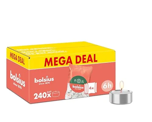 Bolsius Teelichter Großpackung in weiß von Bolsius