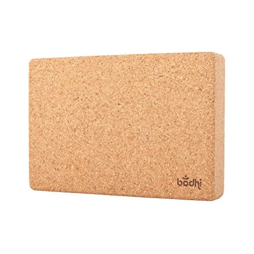Bodhi Yoga Block Flach | Yogablock aus Kork | Zubehör für Yoga & Pilates | 100% Natürliche Yogaplatte | Langlebiger Schulterstandblock | Yogaklotz für Anfänger & Fortgeschrittene