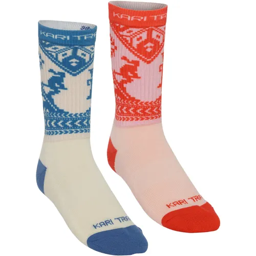 Kari Traa Damen Puffin 2er Pack Socken (Größe 40 , rot)