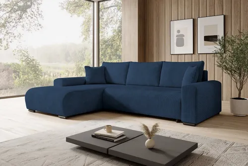 storez24 Ecksofa Ellen mit Schlaffunktion und Bettkasten, L-Form - Bequemes Ecksofa Ellen mit großzügigem Sitzbereich und praktischer Schlaffunktion. Ideal für Gästeübernachtungen, mit Bettkasten zur Aufbewahrung und hochwertiger Polsterung für optimalen Komfort.