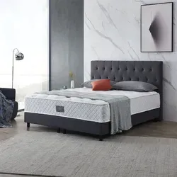 Boxspringbett Modell 211 mit Taschenfederkernmatratze in schwarz von V6