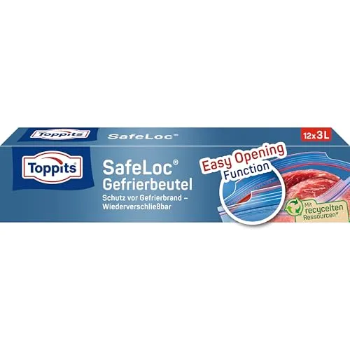 Toppits Doppelverschluss-Gefrierbeutel SafeLoc von Toppits