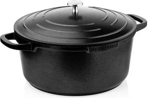 Westinghouse 28cm Kochtopf für alle Herdarten, Backofenfest, Silikongriff, black