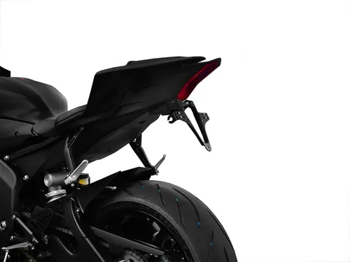 ZIEGER Kennzeichenhalter für Yamaha YZF-R6 2017-2019 - Hochwertige Kennzeichenhalterung aus pulverbeschichtetem Metall, ideal für Straßenmotorräder. Inklusive Montagezubehör und 1 Jahr Herstellergarantie.