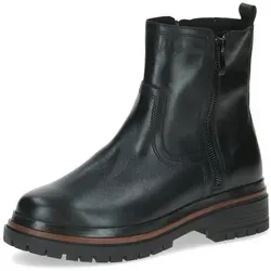 CAPRICE Chelseaboots für Damen, Gr. 39, schwarz - Wanderschuhe, elegante Chelseaboots aus Leder mit komfortablem Blockabsatz und praktischem Zierreißverschluss für einen klassischen Look.