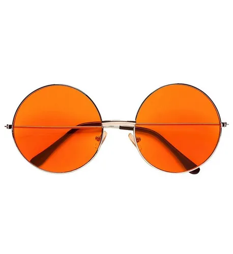 Widmann S.r.l. 'Hippie' Partybrille XL - Rund, Orange