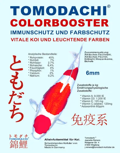 Koifutter Wachstumsfutter Schwimmfutter Koi mit Astax Farbschutzfutter 6mm 2 kg