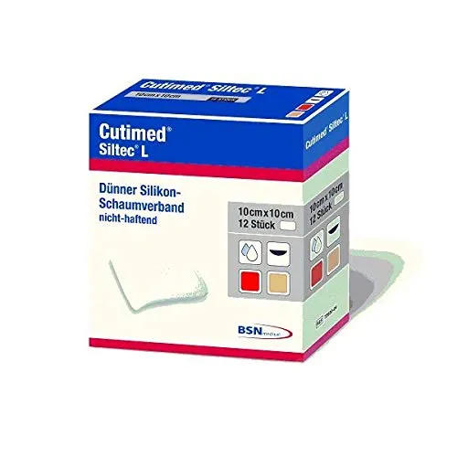 Cutimed Siltec L Schaumverband 10x10 cm