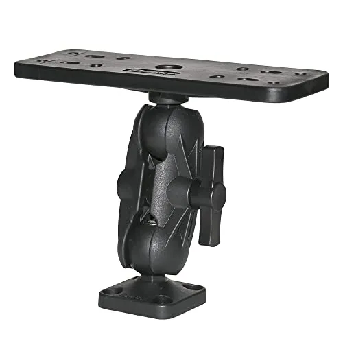 Scotty Plattform (203x75mm) 163 Ballgelenk 1 1/2 Zoll Fischfinder Mount Boot, Farbe:schwarz
