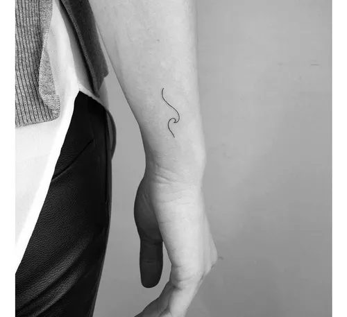 Inkster Schmuck-Tattoo Welle Tattoo, wasserfestes temporäres Tattoo, 2 Wochen Halt