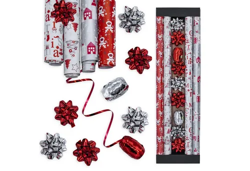Spetebo Geschenkpapier Geschenkpapier Set sortiert - 13 teilig, Noname (13St), Motiv: Weihnachten