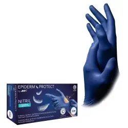 Epiderm Protect Nitrilhandschuhe, puderfrei, blau 01166-L , 1 Karton = 10 Packungen à 100 Stück, Größe L