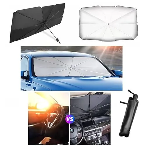 Auto Frontscheibe Sonnenschirm, Auto Windschutzscheibe Sonnenschirm Regenschirm, Faltbare Auto Windschutzscheibe Sonnenschutz Blocks UV Ray