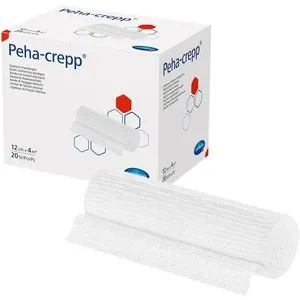 Peha Crepp Fixierbinde 12 cm x 4 m - Hochwertige Fixierbinde für sicheren Halt, ideal für Erste-Hilfe-Anwendungen