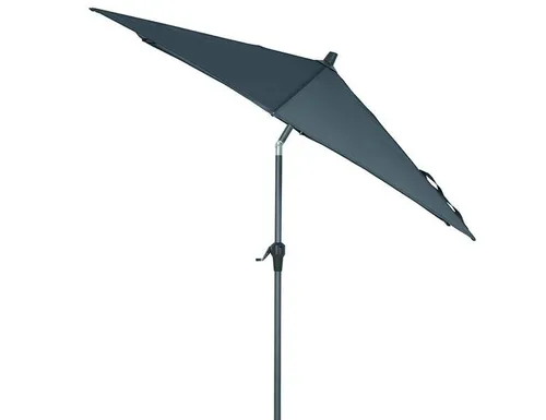 Siena Garden Marktschirm Ø 250 cm Anthrazit mit Knickfunktion - Sonnenschirm mit Knickfunktion, stabiler Aluminium-Mast und UV 50 Schutz, ideal für Loggia und Balkon – für entspanntes Lesen und Relaxen im Freien.