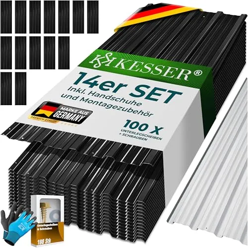 KESSER® 14x Profilblech Trapezblech 110cm x 46cm