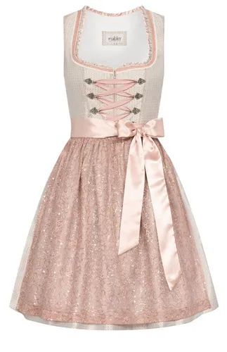 Nübler Dirndl Mini Dirndl Lina in Taupe von Nübler