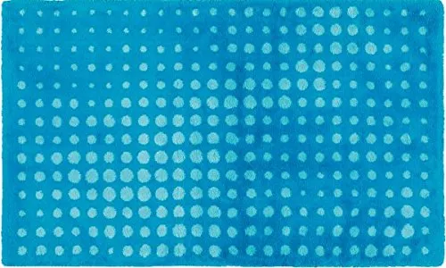 Egeria Dot Badematte 70x120 cm, Blau, Weiches Badmatte, Badteppich rutschfest Waschbar, saugfähiges, langlebiges Badezimmerteppich für Komfort und Stil