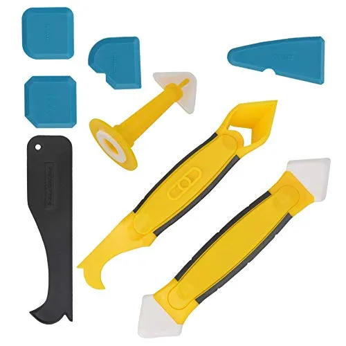 LHKJ Silikonentferner & Silikon Fugenwerkzeug, 8 in 1 Profi Silikon Kratzer Entferner Werkzeug Multifunktionale Schaber Set für Badezimmer Küche Raum und Rahmen