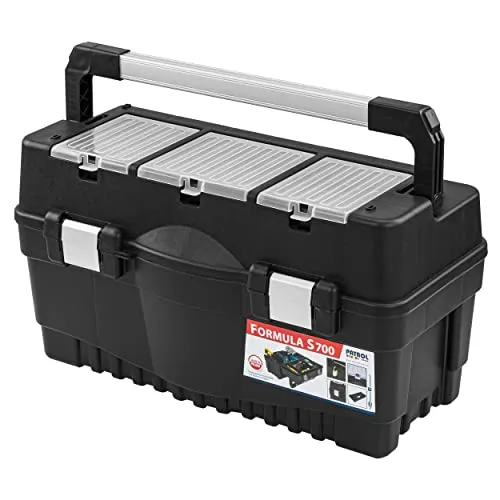 Werkzeugkoffer XL Organizer Angelkiste leer Angelzubehör Kleinteile Kunststoff Transportbox Metallverschlüssen tragbarer Fischerei Tackle Beutel Zubehör Speicher Angelhaken Angelrute Angelleine