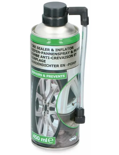 Pannenspray für PKW und Zweirad, 450 ml - Schnelle Hilfe bei Reifenpannen, ideal für PKW und Zweiräder, einfach anzuwenden und platzsparend