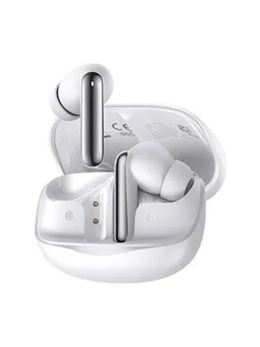 QCY MeloBuds HT12 TWS Earbuds - White - Kopfhörer mit adaptivem ANC (-45 dB) für bis zu 97% Geräuschreduktion, 12 mm Treiber für hochwertigen Sound und bis zu 24 Std. Spielzeit. Ideal für Musikliebhaber und Gamer.