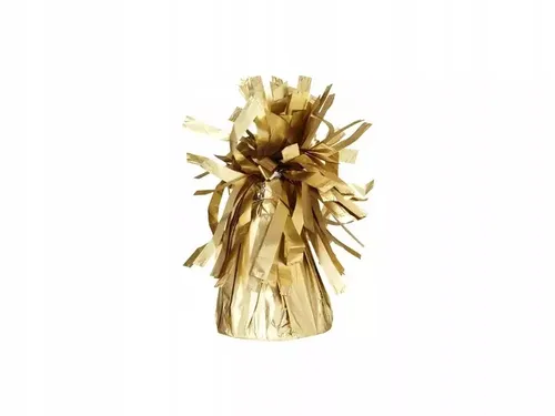 Obciążnik do balonów, foliowy, złoty satynowy, PartyDeco, 139 g, 4 5904555073333