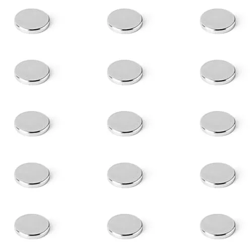 Strong Magnets Neodym Magnet - Rund 5 x 1 mm - 10 Stück - Extra stark, hält bis 300 g - Für Magnettafel, Kühlschrank, Whiteboard, Pinnwand, Büro
