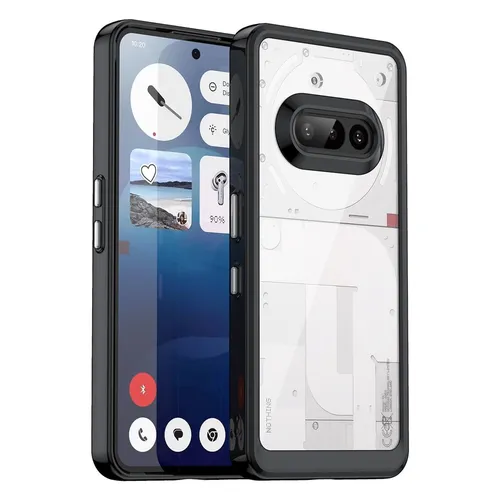 Handyhülle für Nothing Phone 3a Colorful TPU Acryl Hybrid Schutz Case Schwarz