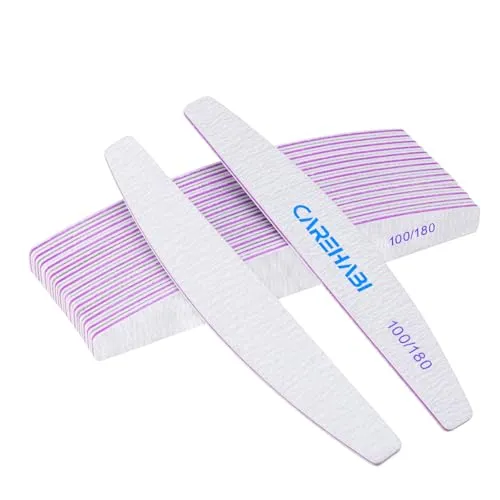 Stück Profi Nagelfeile 100/180 Grit Nagelfeilen für Gelnägel und Naturnägel Wiederverwendbare Doppelseitige Nagelfeile für Nagelstudios, Diy Nail Art Zuhause 24
