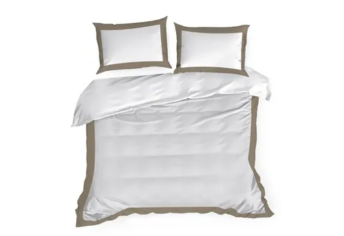 Eurofirany Bettwäsche LAURA ELIZA – Elegante Satin-Bettwäsche mit dekorativer Kante - Zweifarbige Satin-Bettwäsche aus Baumwollsatin mit stilvoller Kante oder Rüsche. Pflegeleicht und atmungsaktiv, sorgt sie für ein angenehmes Schlafklima und verleiht jedem Schlafzimmer einen Hauch von Eleganz.