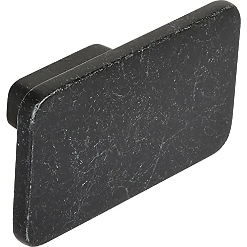 SIRO Möbelknopf Dissen, Schlicht, Modern, Druckguss eisenfarbig getrommelt matt, 58 mm x 22 mm x 33 mm, 2411-58ZN78