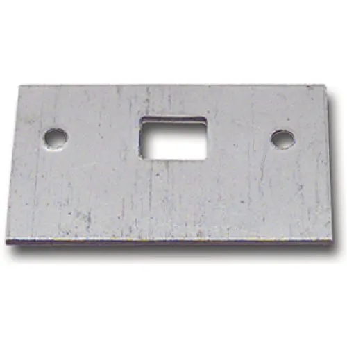 Reparaturschließblech für Einlegstange gerade, 80 x 50 mm, Stahl verzinkt | Fensterverschluss Zubehör