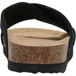 ONLY SHOES Pantolette Maxi Schlappen - Schwarz - 36 - Elegante Damen-Pantolette von Only Shoes mit gekreuzten Riemen aus synthetischem Wildleder. Die bequeme Mittelsohle aus Kork sorgt für hohen Tragekomfort. Perfekt für Alltag und Freizeit.