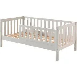 Juniorbett Karie 148x76x60 Kinderbett Massivholz Weiß - Weiß